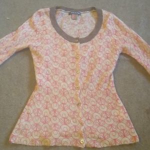 RARE Orla Kiely Cardigan Mohair Nylon Blend